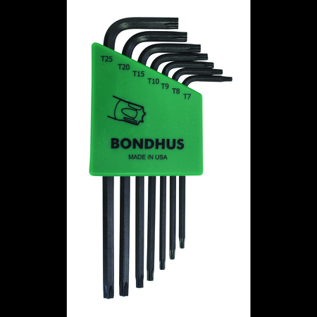 Bondhus Set 7 Tamper Resistant Torx® L-Wrenches - TR7-TR25 32431